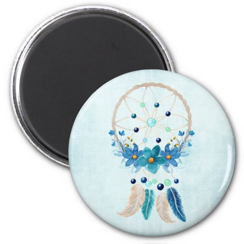 Blue Dreamcatcher Stylish Boho Design Magnet