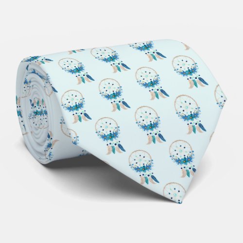Blue Dreamcatcher Stylish Boho Design Neck Tie