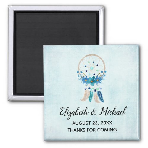 Blue Dreamcatcher Stylish Boho Design Wedding Magnet