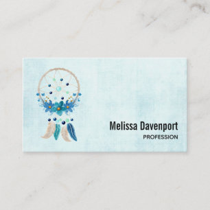 Blue Dreamcatcher Stylish Boho Style Business Card