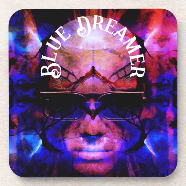 Blue Dreamer Beverage Coaster (Front)