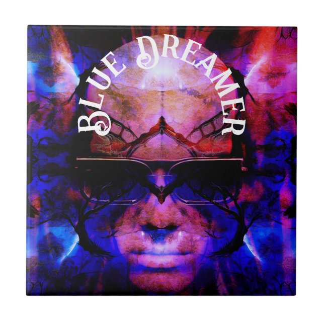 Blue Dreamer Ceramic Tile (Front)