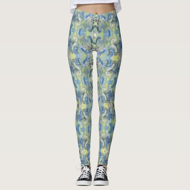 Blue Dreams Custom Leggings (Front)