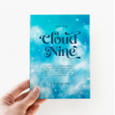 Dreamy Cloud Nine Boy Baby Shower Thank You Card