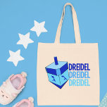 Blue Dreidel Tote Bag<br><div class="desc">Dreidel dreidel dreidel in three different shades of blue with a blue dreidel for Hanukkah.</div>