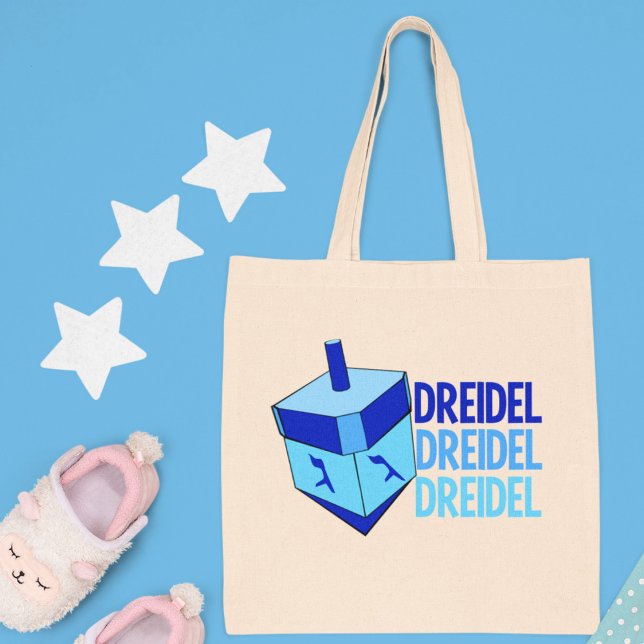 Blue Dreidel Tote Bag (Creator Uploaded)
