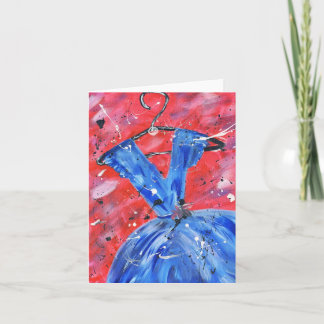 Blue dress card