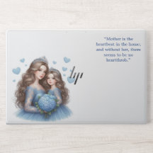 blue dress Mother and her little girl & Quotes