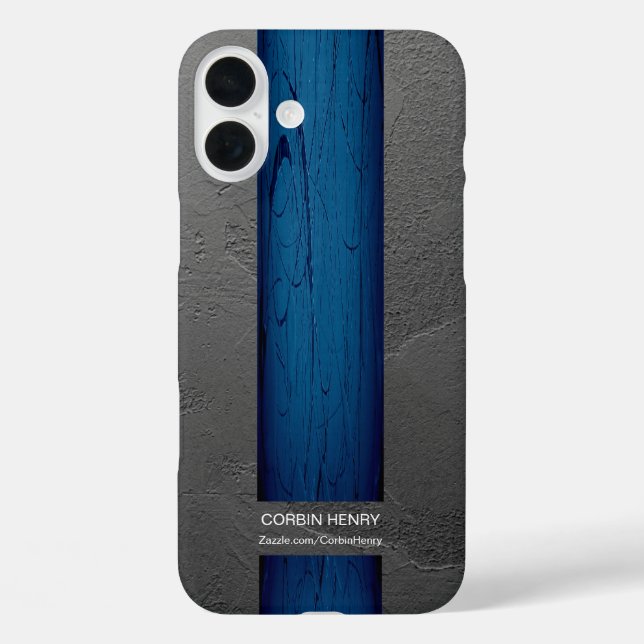 Blue Drip Name Abstract Texture Case-Mate iPhone Case (Back)