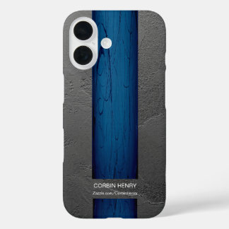 Blue Drip Name Abstract Texture iPhone 16 Case