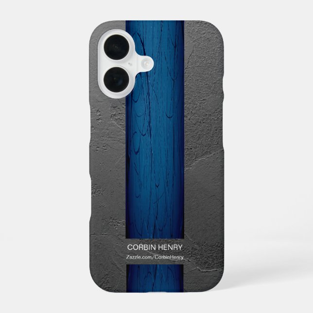 Blue Drip Name Abstract Texture Iphone Case (Back)