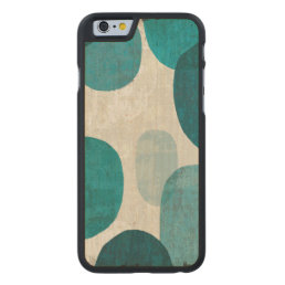 Blue Drips Carved Maple iPhone 6 Slim Case