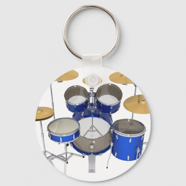 Blue Drum Kit: Keychain (Front)