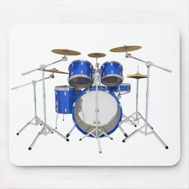 Blue Drum Kit: Mouse Pad (Front)