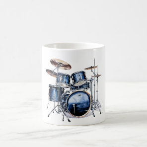 Blue Drum Set Coffee Mug