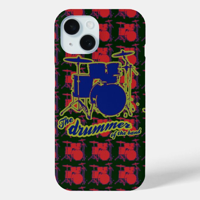 Blue Drums cool rock Case-Mate iPhone Case (Back)