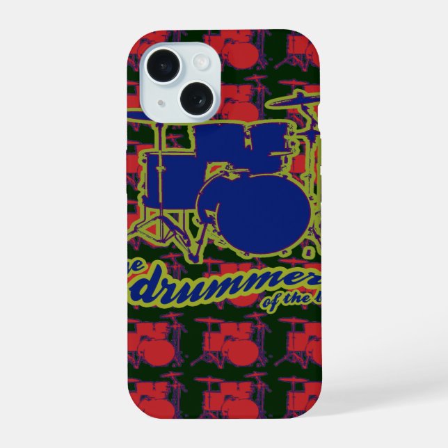 Blue Drums cool rock Iphone Case (Back)