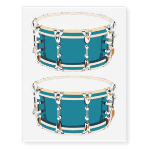Blue Drums - Temporary Tattoos