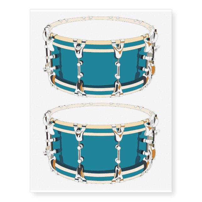 Blue Drums - Temporary Tattoos (Front)