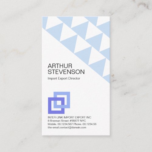 Blue Dual Direction Arrows Import Export Agent Business Card