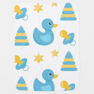 Blue duck baby blanket