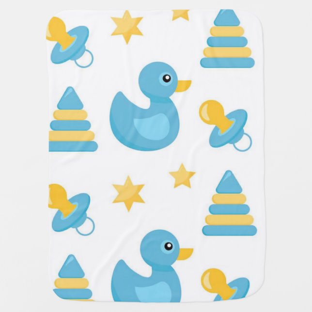 Blue duck baby blanket (Front)