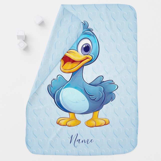 Blue Duck Baby Blanket (In Situ)