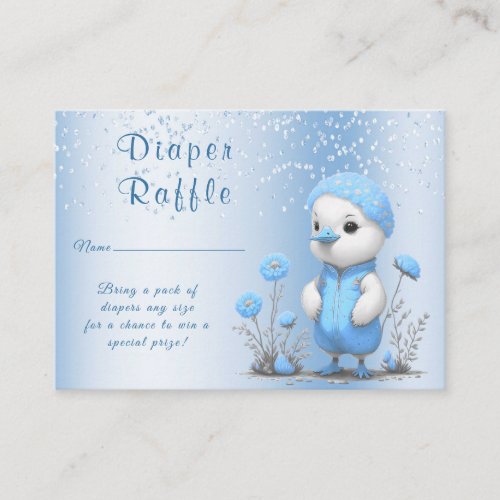 Blue Duck Boy Baby Shower Enclosure Card
