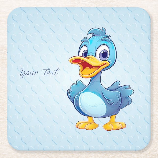 Blue Duck Paper Coaster (Front)