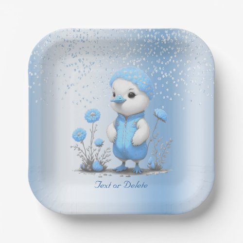 Blue Duck Paper Plate