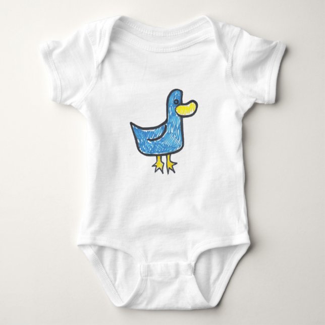 Blue Duck That's Quacktastic Baby Bodysuit (Front)