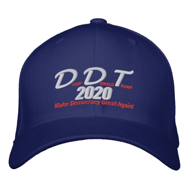 Blue Dump Donald Trump 2020 Restore Democracy Hat (Front)