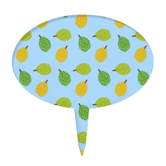 blue durians cake topper (Front)