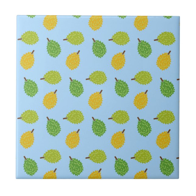 blue durians ceramic tile (Front)