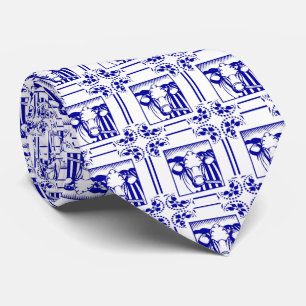 Blue Dutch Cow Neck Tie