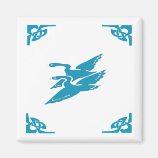 Blue Dutch Geese Delft holland Magnet