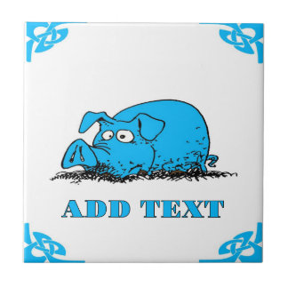 Blue Dutch Hog Delft Look Ceramic Tile