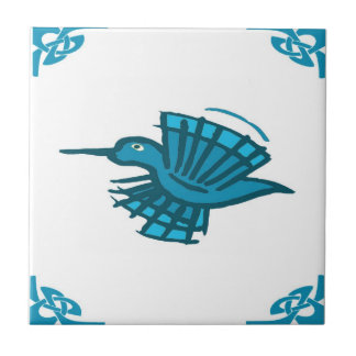 Blue Dutch Humming Bird Tile
