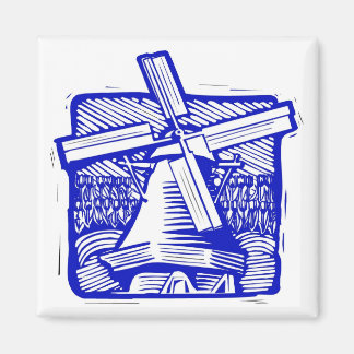Blue Dutch Windmill Magnet