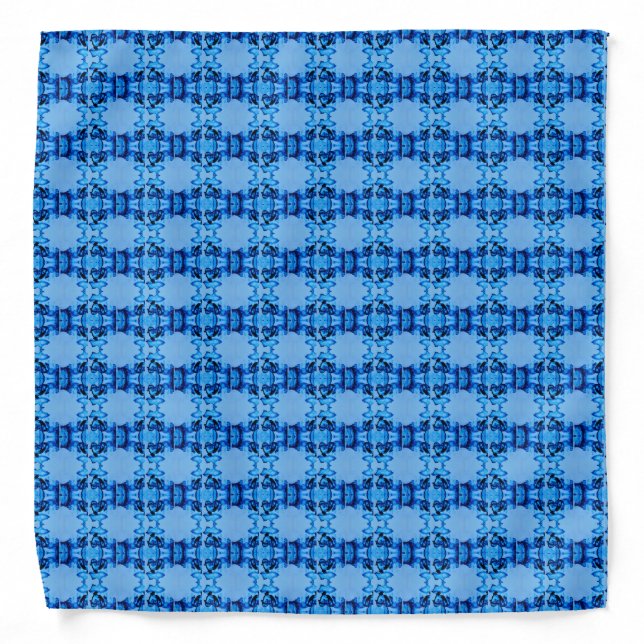 Blue Dye Heart Bandana (Front)