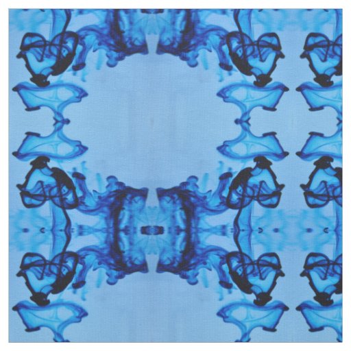 Blue Dye Heart Fabric