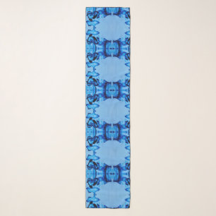 Blue Dye Heart Scarf