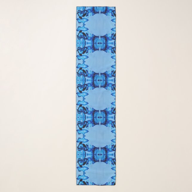 Blue Dye Heart Scarf (Front)