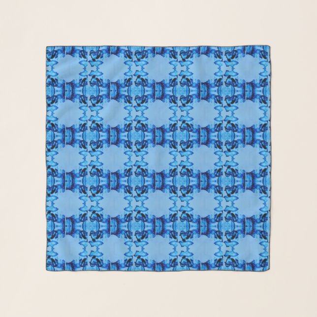 Blue Dye Heart Scarf (Front)