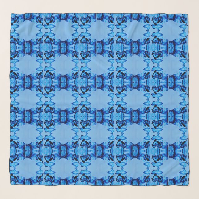 Blue Dye Heart Scarf (Front)