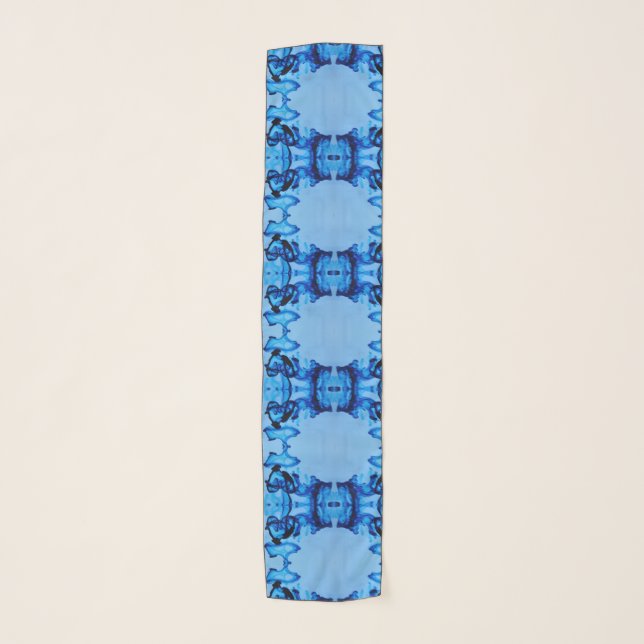 Blue Dye Heart Scarf (Front)