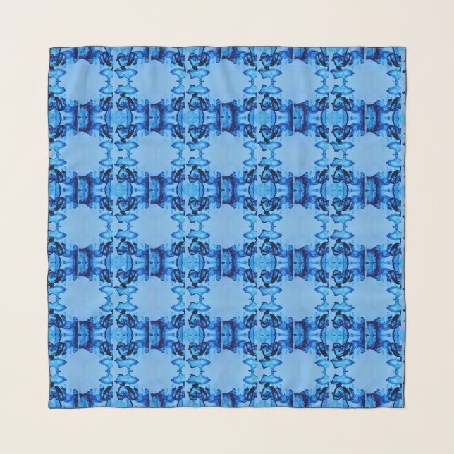 Blue Dye Heart Scarf (Front)