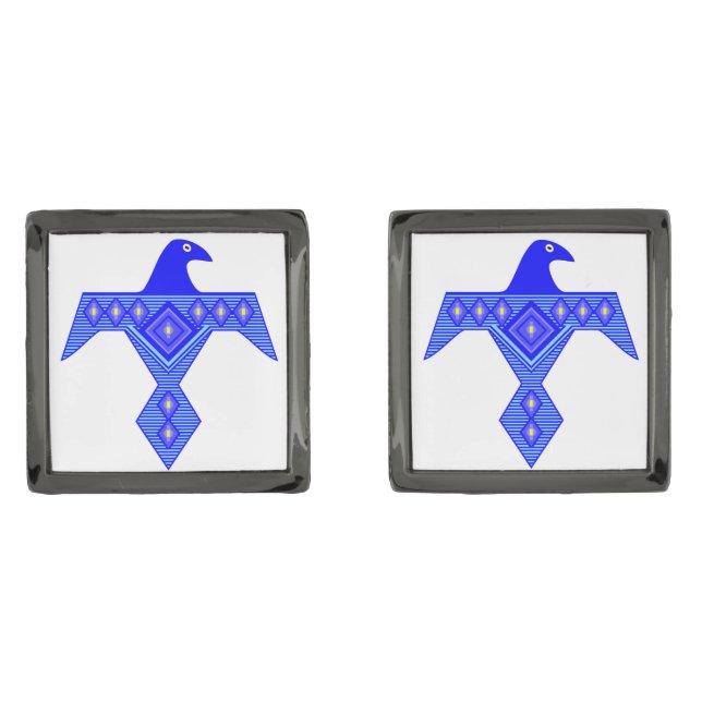Blue Eagle Cufflinks (Front)