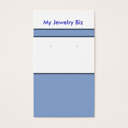 Customizable Blue Earring Cards Business Card