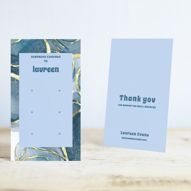 Blue Earring Display  Business Card (Creator Uploaded)